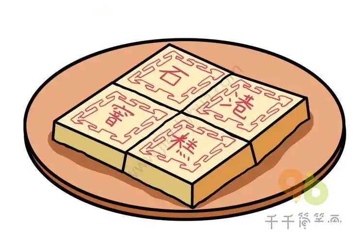 余姚梁弄大糕简笔画儿童绘画