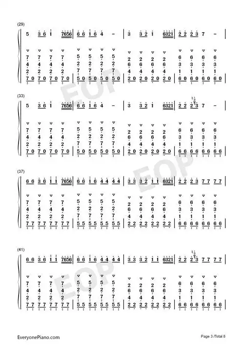 the spectre-alan walker双手简谱预览3