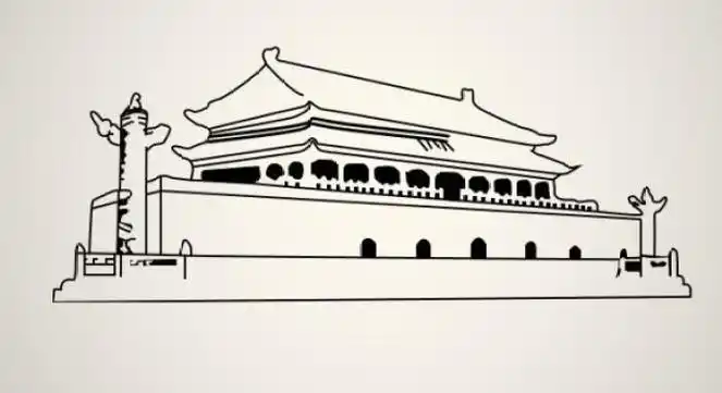 北京天安简笔画最漂亮