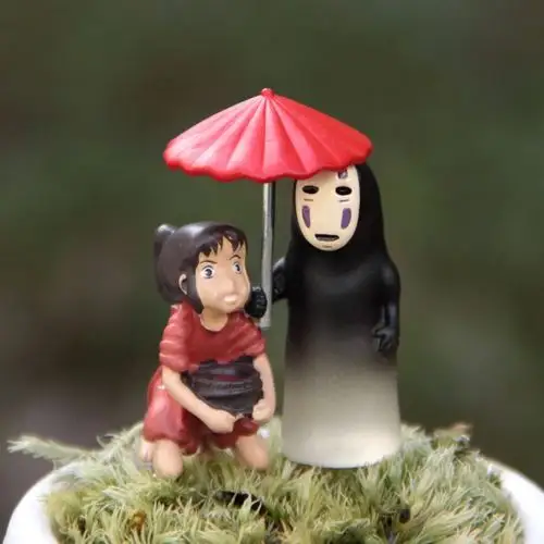 宫崎骏千与千寻琉璃打伞无脸男园艺装饰微景观盆栽花插园艺饰物