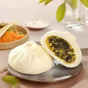 爽口酸菜包12个香辣咸菜包子点心商用营养早餐半成品素菜包