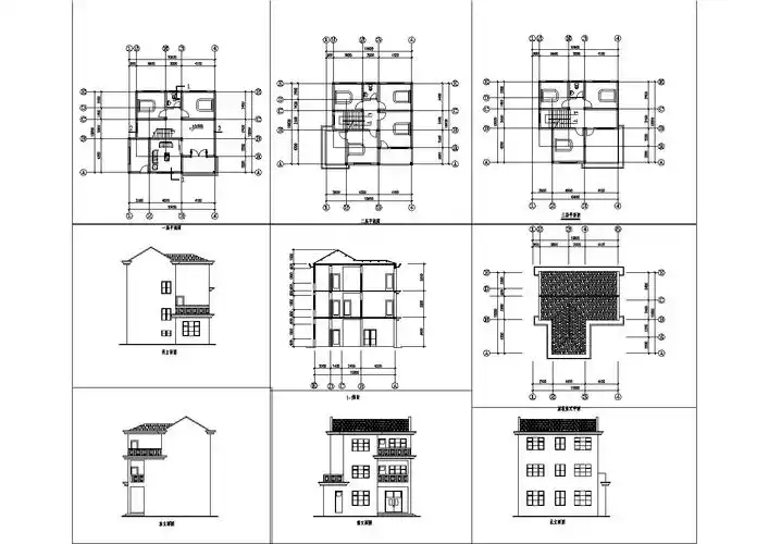农村住宅设计方案图图纸(含图例说明)