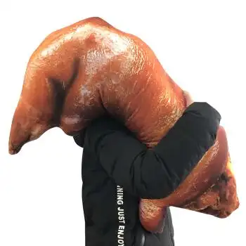 魅扣 搞怪创意食物个性仿真猪蹄抱枕猪脚靠垫枕猪肘子趴睡午休枕头
