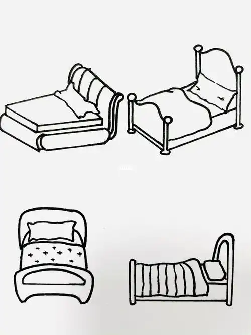 床简笔画床简笔画简单