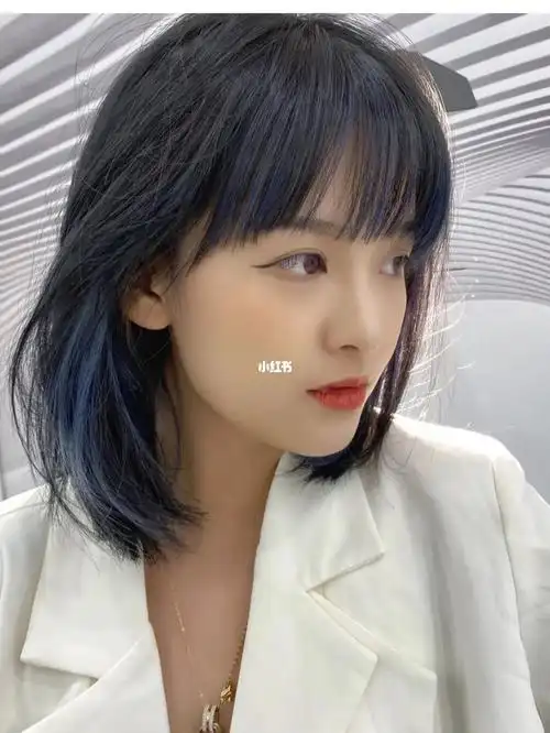 齐肩短发77挂耳染