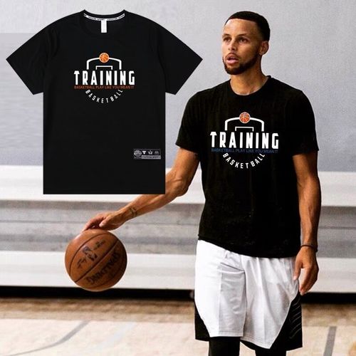 库里篮球短袖投篮训练服速干男夏季美式运动上衣半袖休闲健身跑步