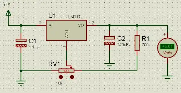 7805稳压电源电路图