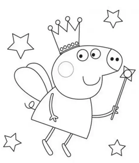 小猪佩奇头饰简笔画6