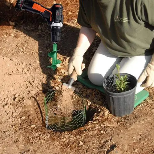 新型土螺旋钻螺旋钻头刨花钻堆场园艺床上用品种植挖孔机工具更换园林