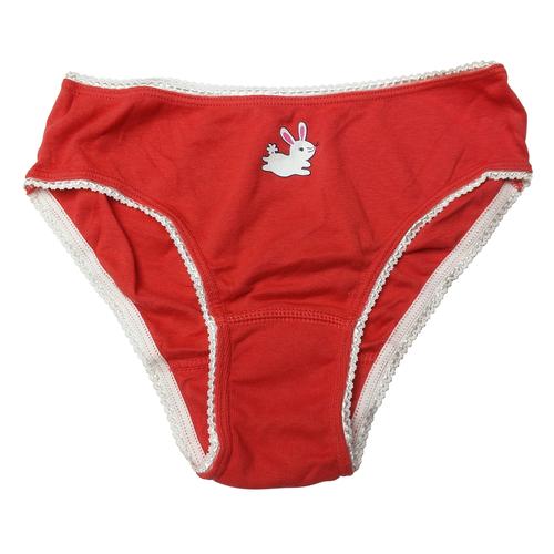 gymboree*3-4岁女童红色兔子全棉高腰三角内裤短裤