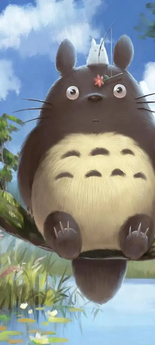 龙猫全面屏手机壁纸