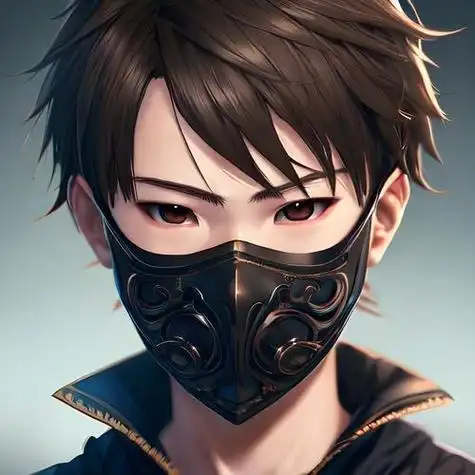 动漫男生戴口罩帅气头像.