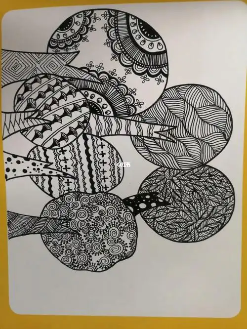 黑白线条装饰画