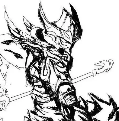 王者荣耀英雄白起简笔画