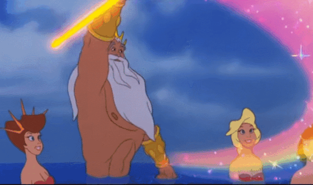 父亲川顿对小美人鱼幸福生活的衷心祝福