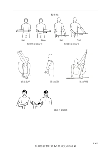 肩袖修补术后康复计划(第1-6周)_肩关节损伤_肩关节损伤康复锻炼 - 好