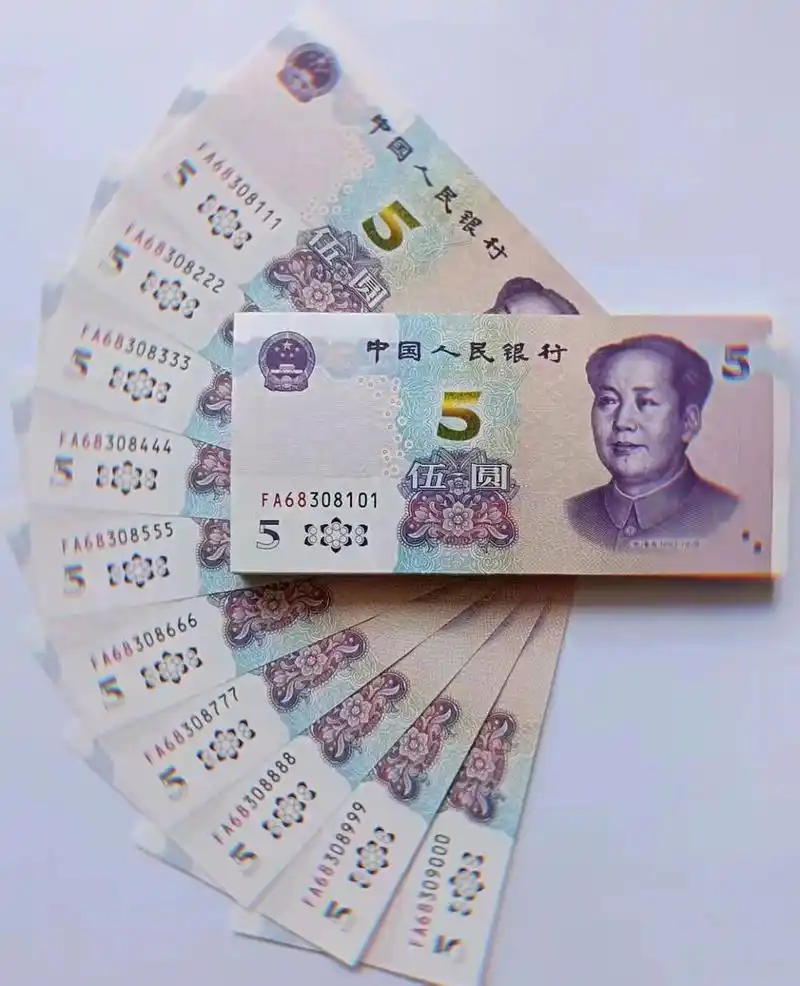 新版的五元这么漂亮,你有多久没"摸"过钱  图为2020年发行的新版5元