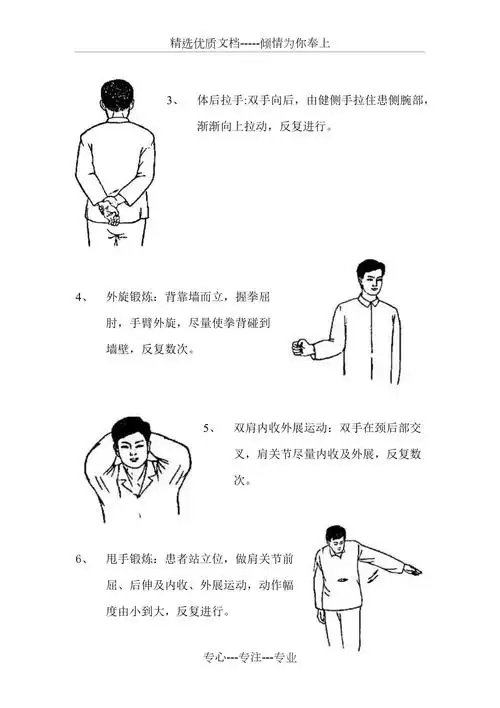 肩周炎自我康复锻炼8法共3页
