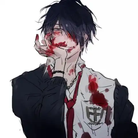 黑暗系血腥头像男生恐怖动漫图片