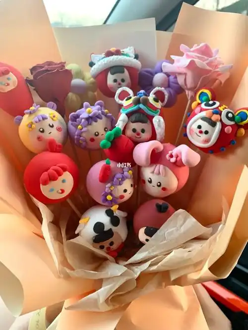 粘土花束送男友闺蜜制作包扎diy