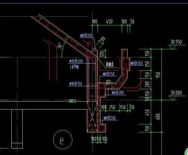 斜屋面带天沟如何画钢筋