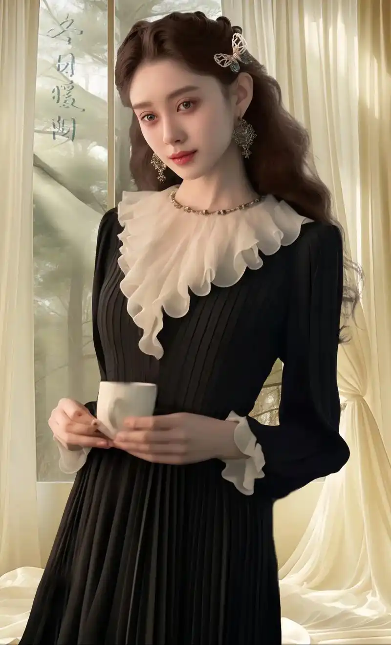 公主们这款早春赫本风长裙好美啊!经典法式复古 - 抖音