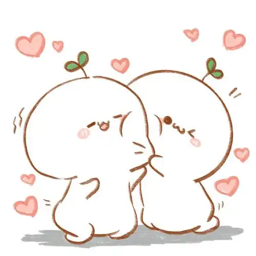 又圆又软的可爱团子情侣头像 头一次见哦__财经头条