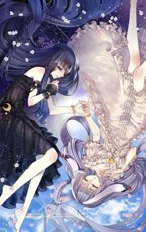 二次元双子座女孩图片