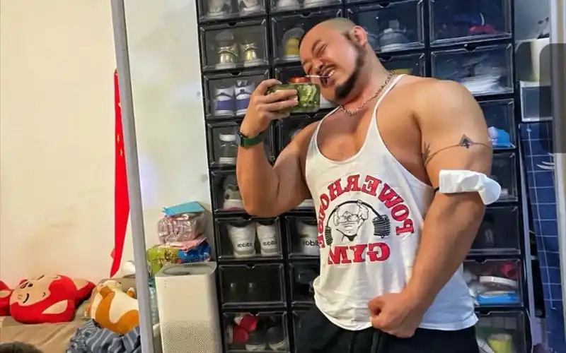 快乐的肌肉壮熊