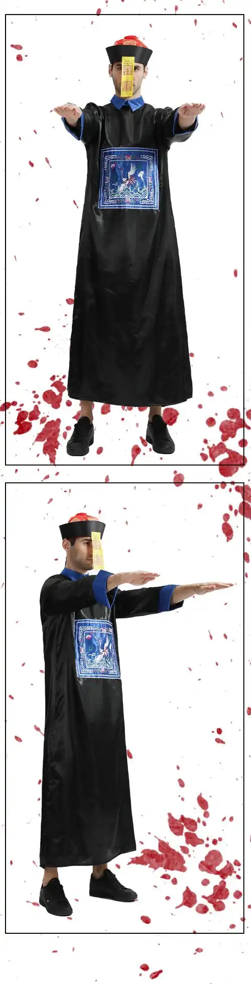 万圣节僵尸服装演出服2019新款清朝服饰化装舞会恐怖服装成人