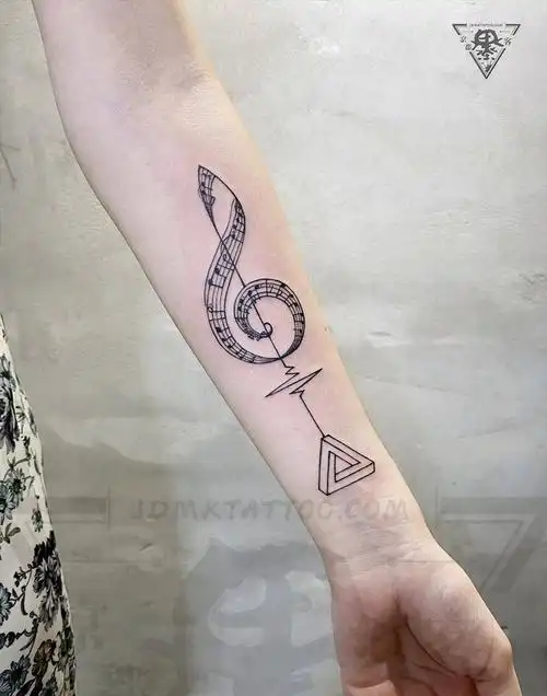 纹身/刺青/音符纹身纹身图片_手臂new school音符纹身图案
