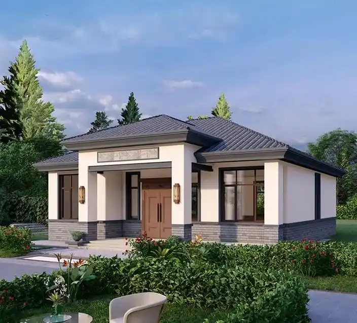 一层农村自建新中式别墅,布局舒适实用.图纸编号:1003 结 - 抖音