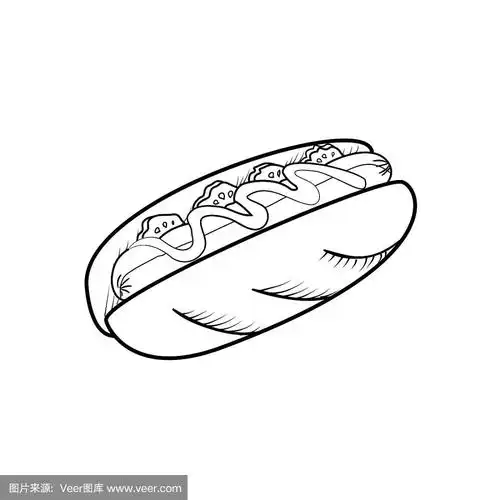 素描热狗