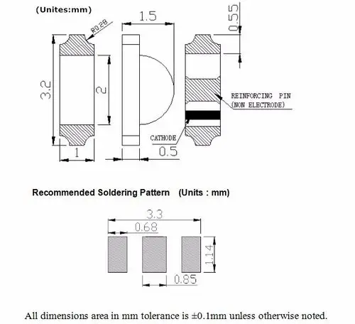 04w 1204侧视图led灯芯片二极管led灯珠