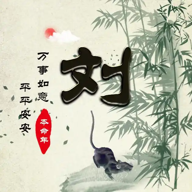 【编号b016】十二生肖老鼠本命年-微信头像,百家姓氏微信头像,名字