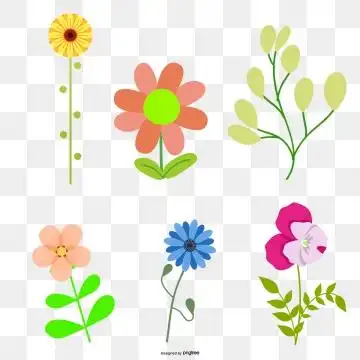 向量花朵, 多种花类, 春天的花, 卡通花 png图片素材和矢量图