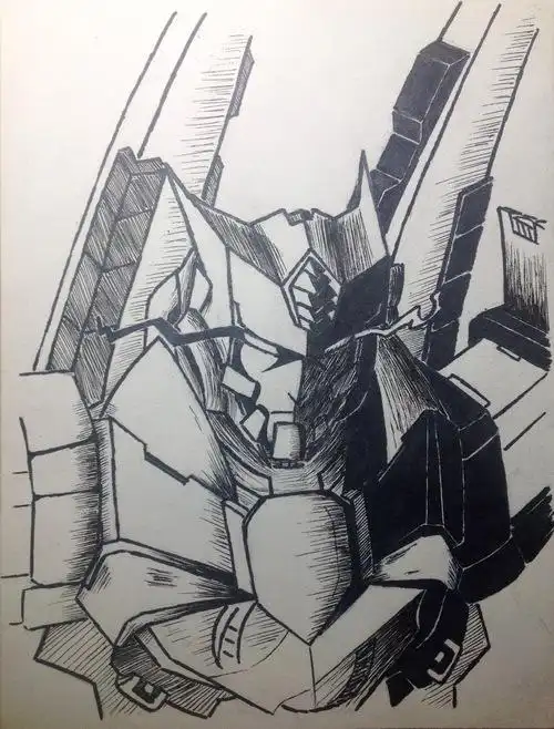 我对着阴影就是一通乱画 (我好菜) #变形金刚#议员波#震荡波#半黑化