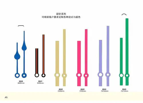 精工孔时分秒针挂钟diy指针机芯钟表五金钟针配件可独立包装普通