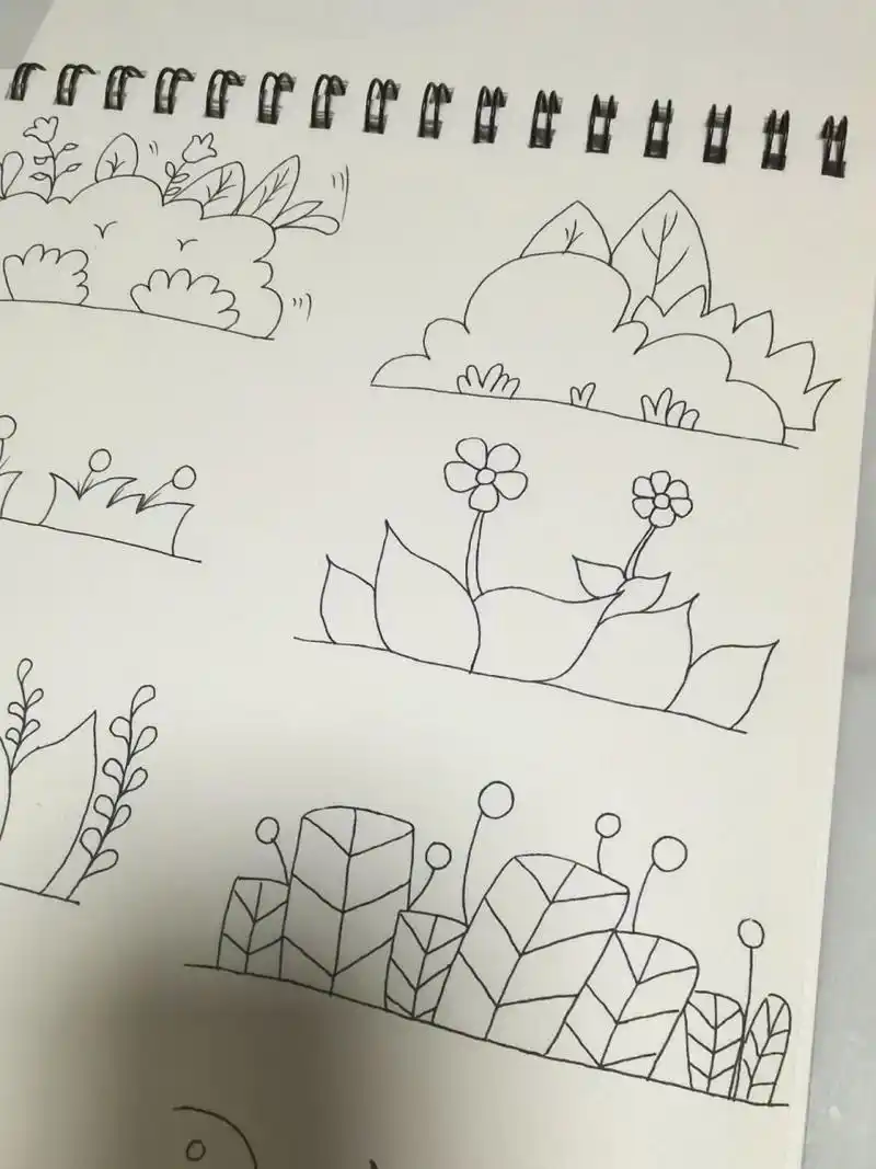 坚持30天,每天一张简笔画 简笔画打卡第二十七天:草丛
