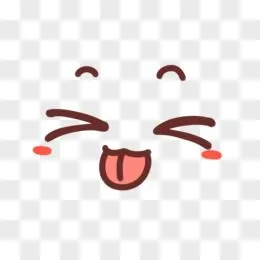 手绘卡通卖萌表情包卖萌吐舌头素材