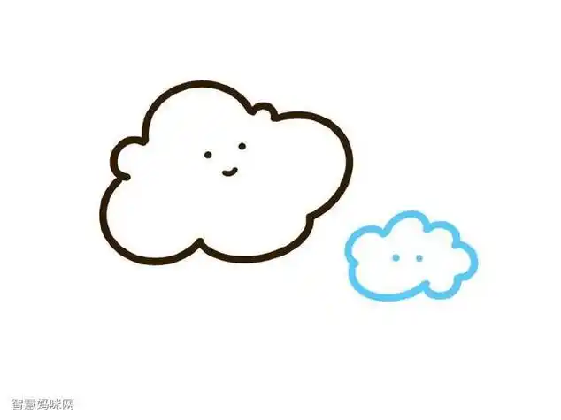 白云笑脸的简笔画