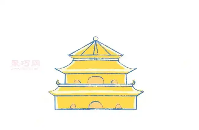 嫦娥的广寒宫画法步骤来学嫦娥的广寒宫简笔画