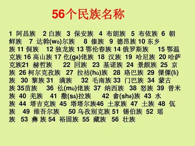 五十六个民族五十六朵花ppt