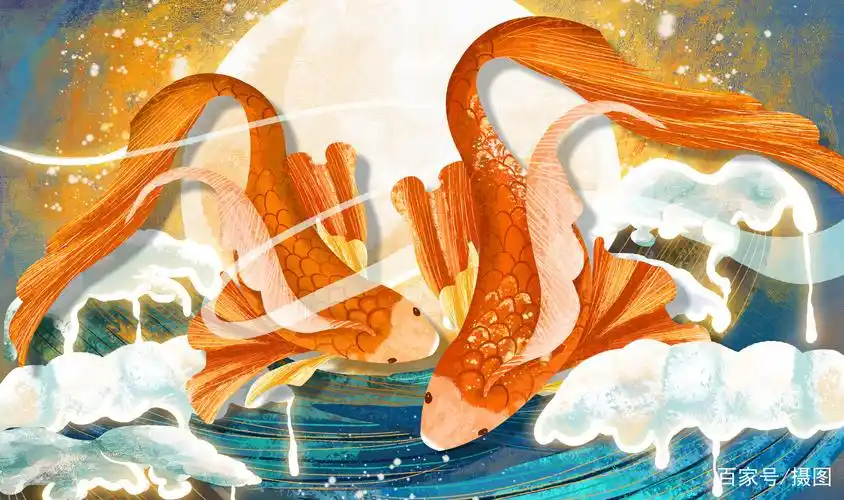 锦鲤插画|这个八月,好运来!