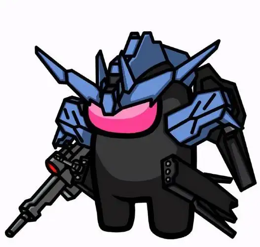 q萌amongus风高达插画设计巴巴托斯狼王变可爱啦