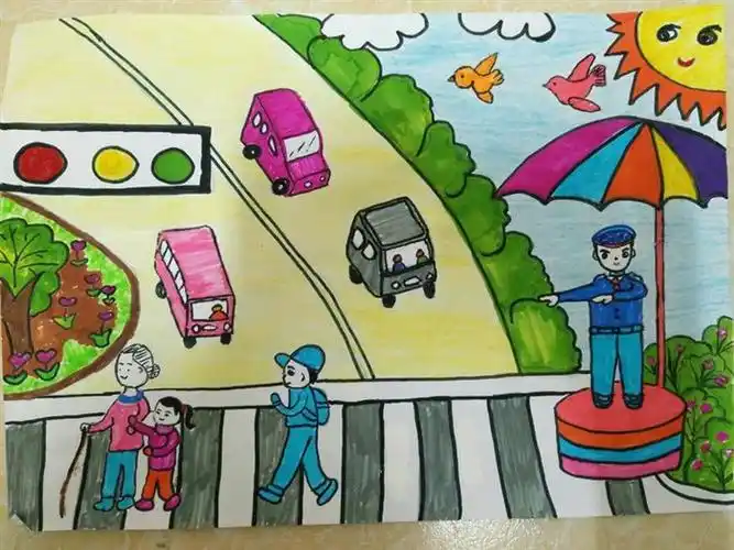 亲子安全绘画作品展示