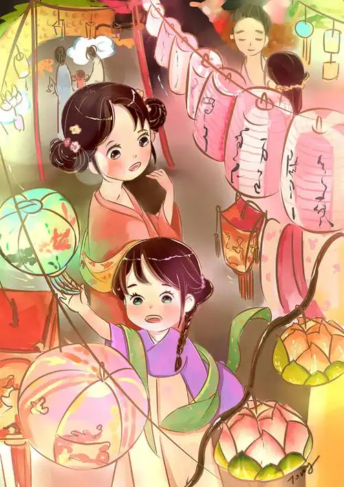 赏灯|插画|其他插画|ct夏初 - 原创作品 - 站酷 (zcool)