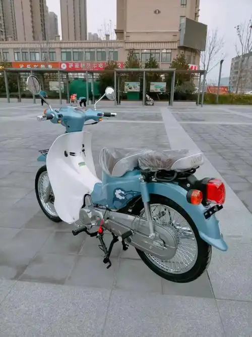 复古幼兽coco喜洋洋弯梁摩托车燃油车国四德尔福电喷可上牌浅灰色