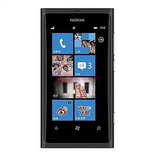 【诺基亚手机碳黑色大图】诺基亚(nokia)lumia 800 全新wp系统 时尚