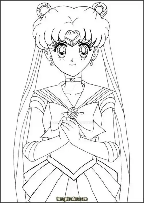 10张魔女美少女战士日本漫少女漫画填色图片下载 | 红豆饭小学生简笔